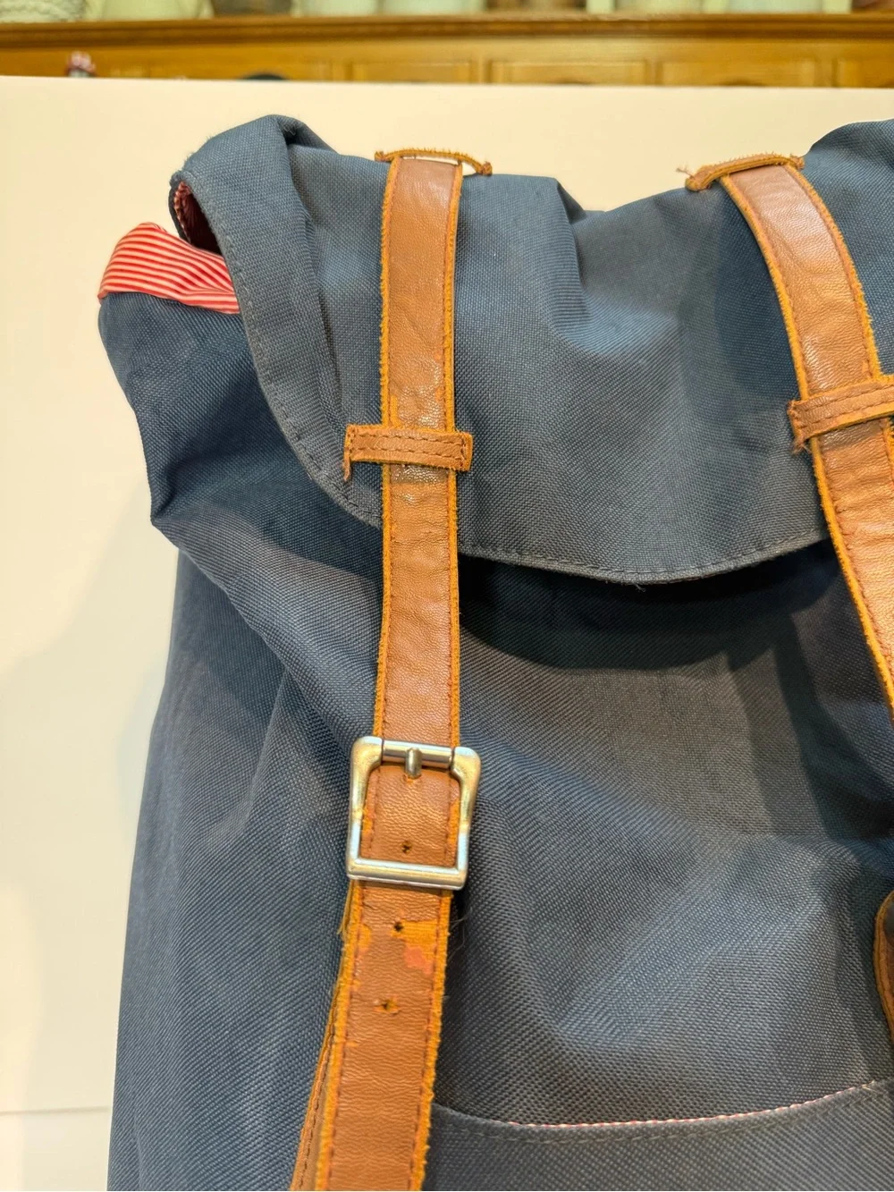 Herschel Supply Co. Little America Laptop Backpack Navy/Tan Canvas